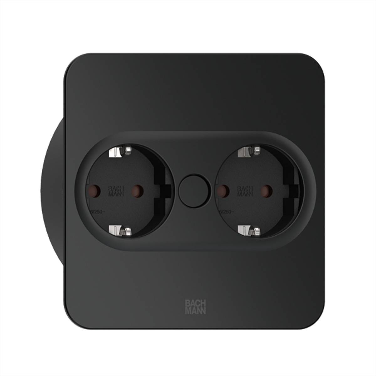 BACHMANN TWIST2 2xCEE7/3 2,0m AEH RAL9005 30GE eckig Steckdosenleisten Einbau-Anschlussfelder TWIST