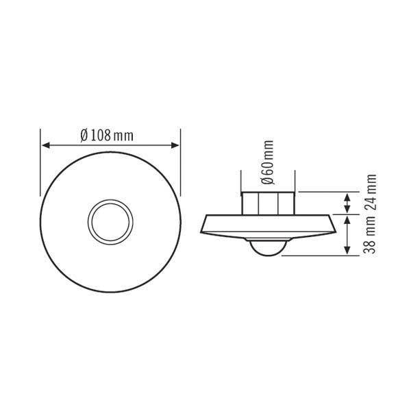 ESY Decken-Präsenzmelder PD-C360i/8 MIC Unterputz EP10425882 Install.Baumaterial