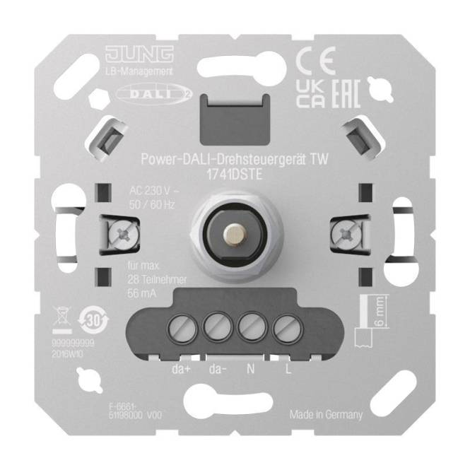 Jung 1741 DSTE Power-DALI-Drehsteuergerät TW Install.Baumaterial Schaltermat/Geb.Steu Schalter