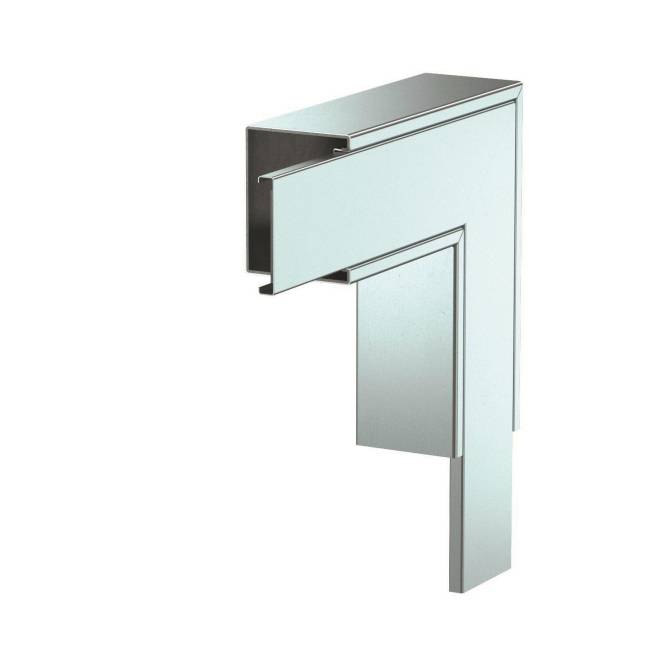 OBO PLM FA 0810 FS Flachwinkel m.Brandschutzgewebe 350x350x80 7218066 Install.Baumaterial