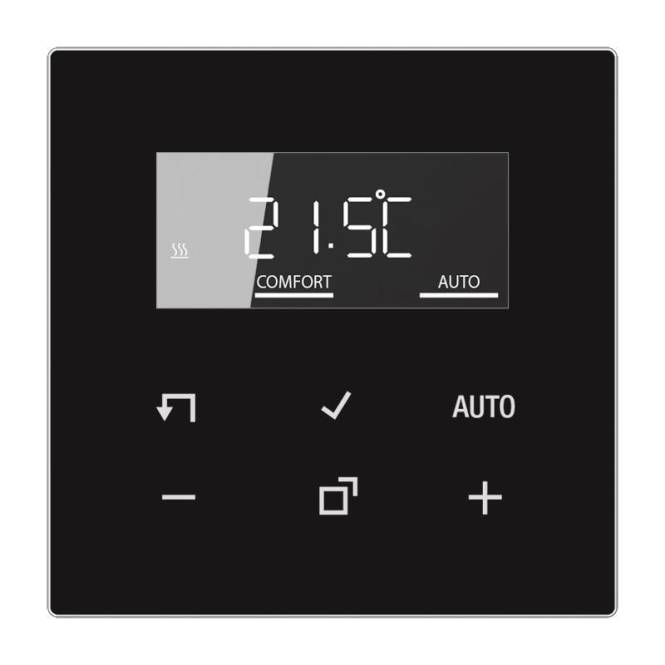 Jung JUNG HOME BTLS1791SW Raumthermostat-Display Install.Baumaterial Schaltermat/Geb.Steu KNX