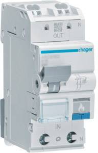 Hager AFDD m.LS 1P+N 6kA B-16A ARC916D 2M Fehlerlichtbogen/Brandschutzschalte Install.Baumaterial