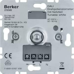 Berker DALI Drehpot.Tunable white m 2998 Netzt. Install.Baumaterial Schaltermat/Geb.Steu Schalter