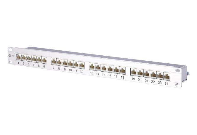 Metz E-DAT C6A Patch-Panel 130855C-E 1HE 24 Port LSA Class EA 500 MHZ Install.Baumaterial