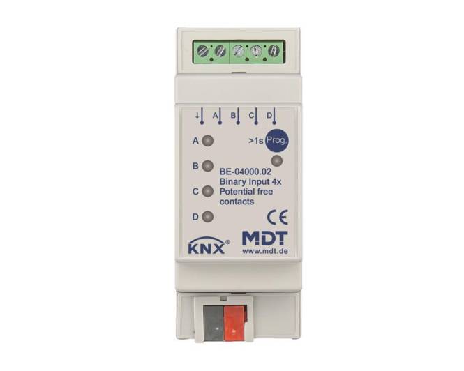 MDT Binäreingang 4-fach 2TE REG Ausführung potentialfrei BE-04000.02 Install.Baumaterial KNX