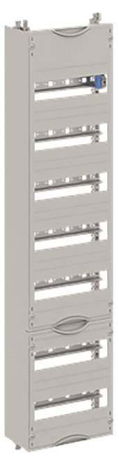 Ein beiges elektronisches Geräteregal mit mehreren horizontalen Steckplätzen zur Unterbringung von Geräten und Komponenten, geeignet zur Organisation von Hardware.