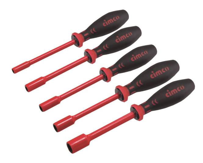 Cimco VDE-Steckschlüssel-Satz 117801 5-tlg. Install.Baumaterial Werkzeug Messgeräte