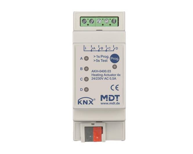 MDT AKH-0400.03 Heizungsaktor 4fach 2TE REG 24-230VAC Install.Baumaterial Schaltermat/Geb.Steu KNX