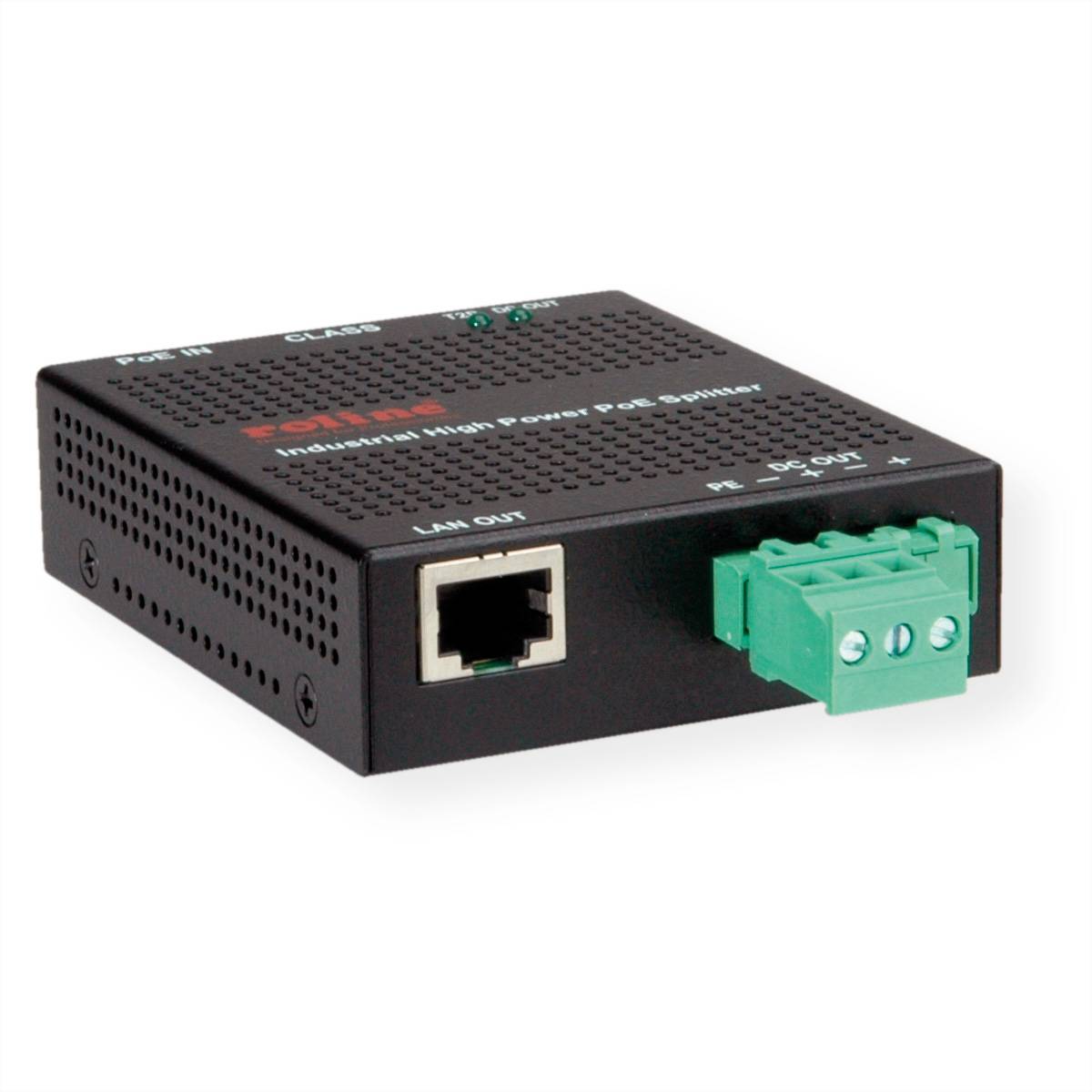 ROLINE High Power PoE Splitter, 30W PoE Adapter PoE-Splitter