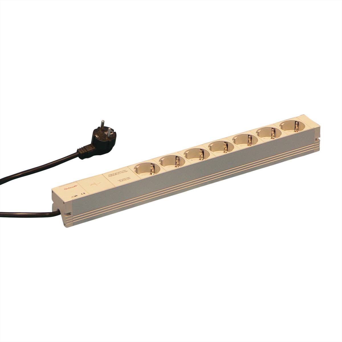 SCHROFF Schutzkontakt-Steckdosenleiste - STDL.Schutzkontakt 7DO.NETZFI.438,5 19 SchrÃ¤nke &amp,