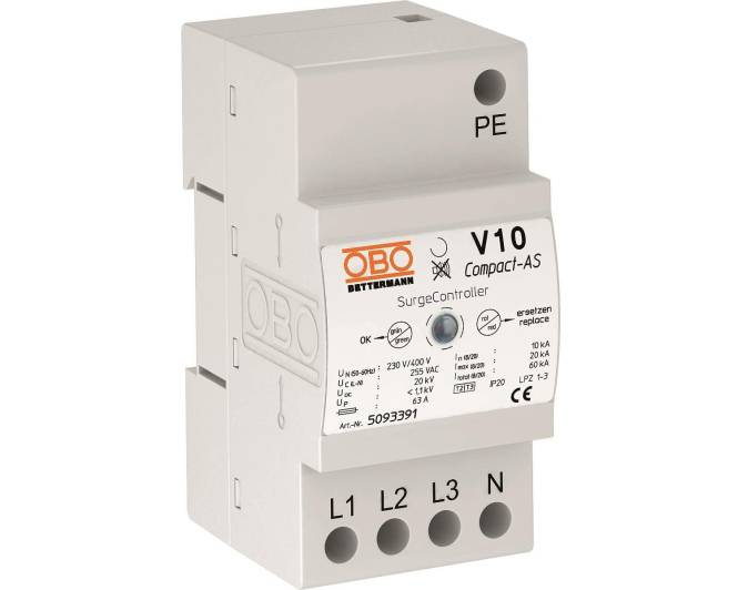 OBO V10 COMPACT-AS V10 Compact m.Akustiksignalisierung 255V 5093391 Install.Baumaterial