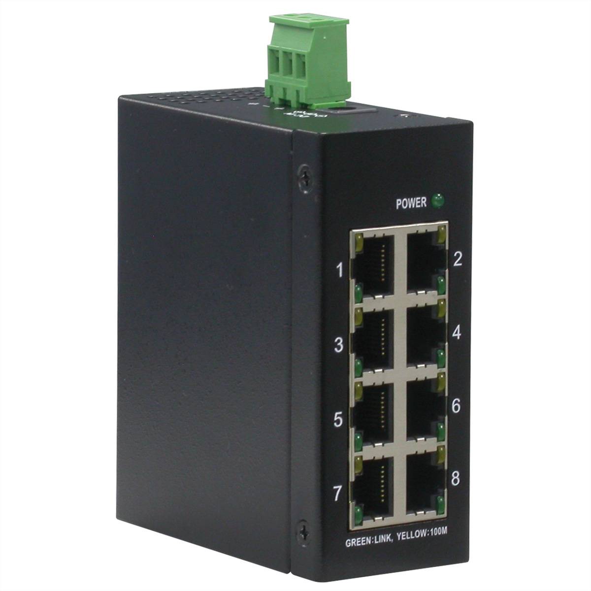 ROLINE Industrie Switch 8x RJ-45, unmanaged Industrial Networking Netzwerk-Switch