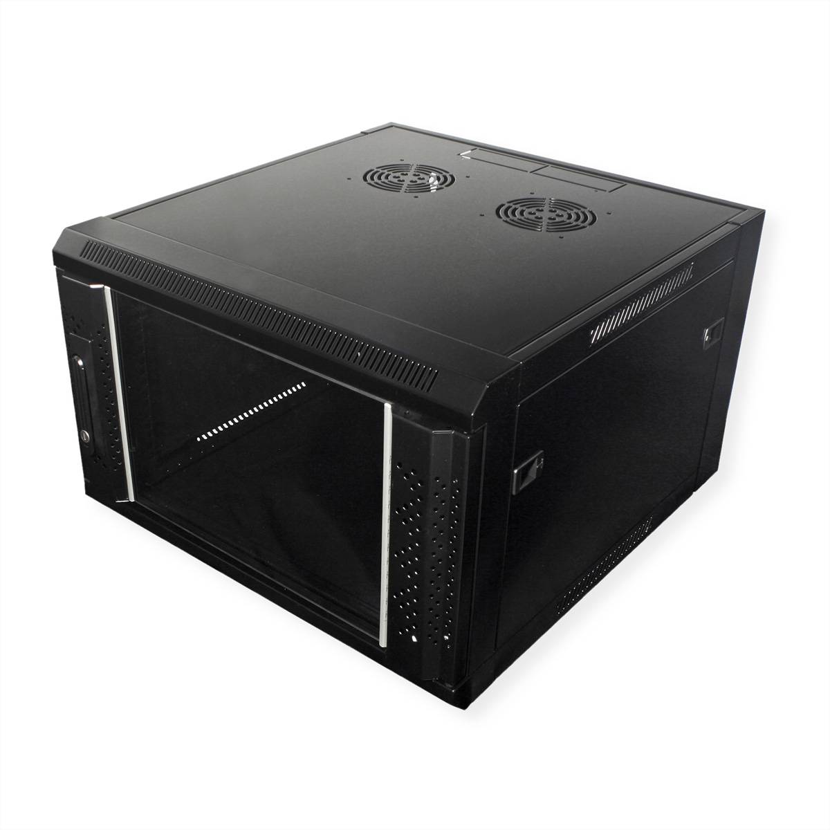 VALUE Wandgehäuse 6 HE (HxBxT) 368x570x600mm, Bausatz, schwarz 19-/10-Schränke 19-Wandgehäuse