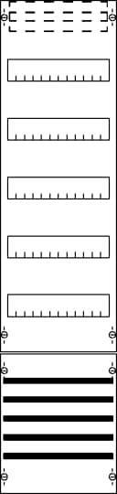 Striebel Verteilerfeld 5-reihig FV17S m.SaS 1050mm BH3 Install.Baumaterial ZÃ¤hlerschr./Verteilg