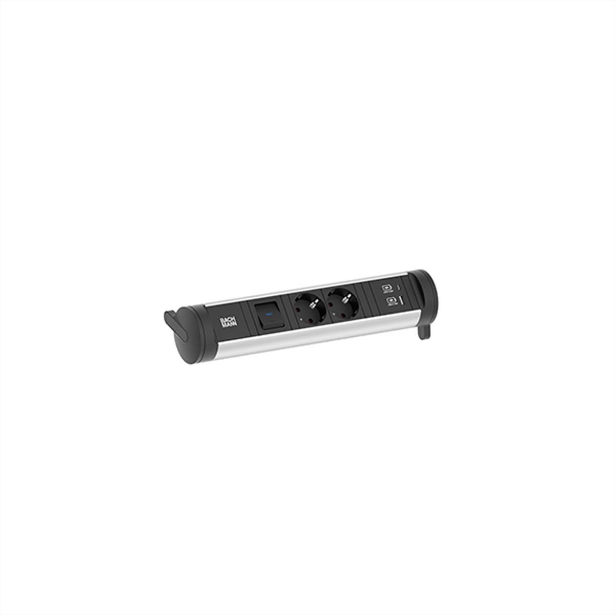 BACHMANN CYCLE Base 2xCEE7/3 1xSchalter 1xUSB A/C 22W 0,2m GST18 Steckdosenleisten