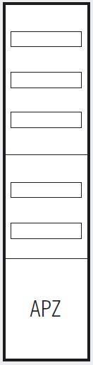 ABN Verteilerfeld 1V 1APZ 250x300mm VA17 1V5 60TE 250x1050mm Install.Baumaterial