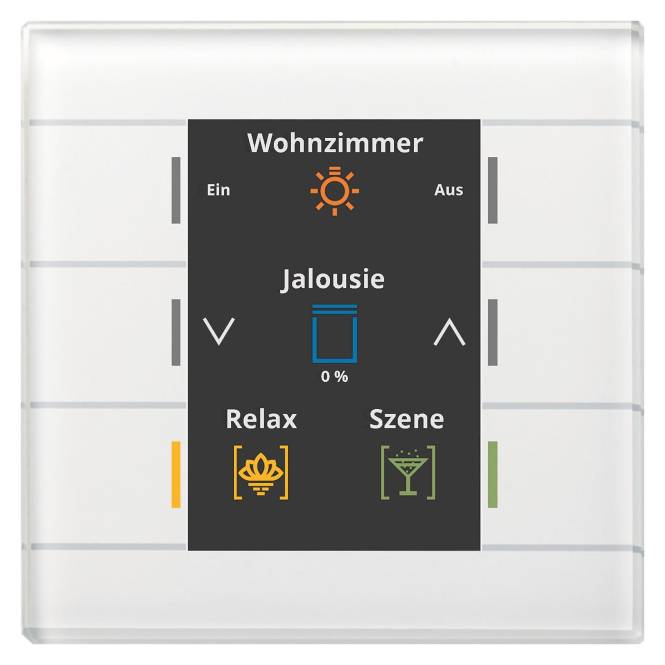 MDT Glastaster II Smart mit Farbdisplay, Weiß BE-GT20W.02 Install.Baumaterial Schaltermat/Geb.Steu