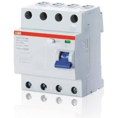 ABB F204 F-40/0,03 FI- F204F-40/0,03 Schalter 4P, Type F, 40A, 30mA Install.Baumaterial