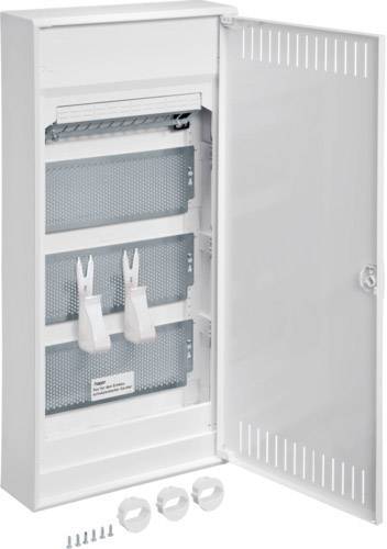 Hager Multimedia Volta APV VA48NW 4reihig m.geschlitzter StahlblechtÃ¼r Install.Baumaterial