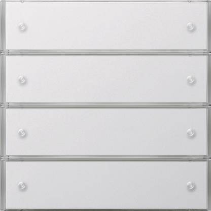 GIRA 2034112 Tastsensor3 Komfort 4fach KNX Flächenschalter Reinweiß glänzend Install.Baumaterial