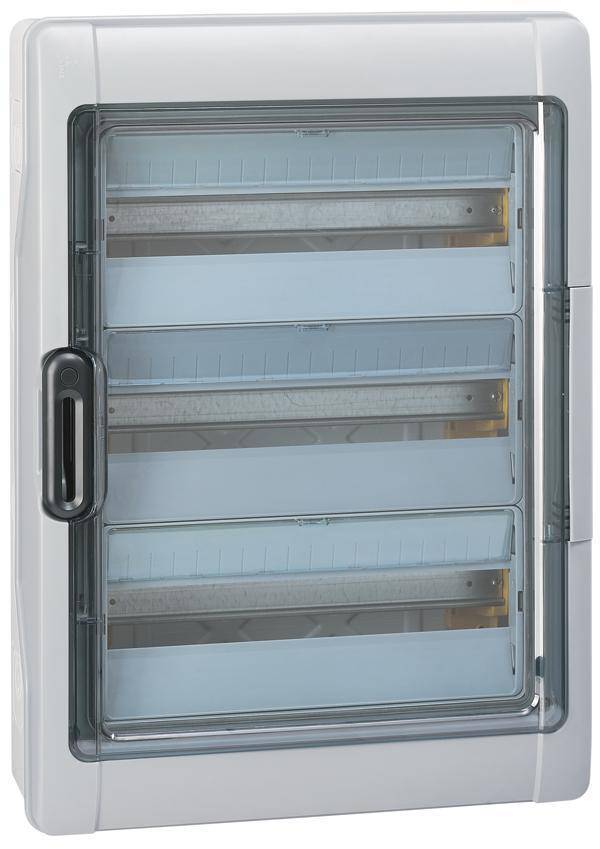 Legrand 601987 AP Feuchtraumverteiler PlexoÂ³ IP65 IK09 3-reihig 54Module Install.Baumaterial