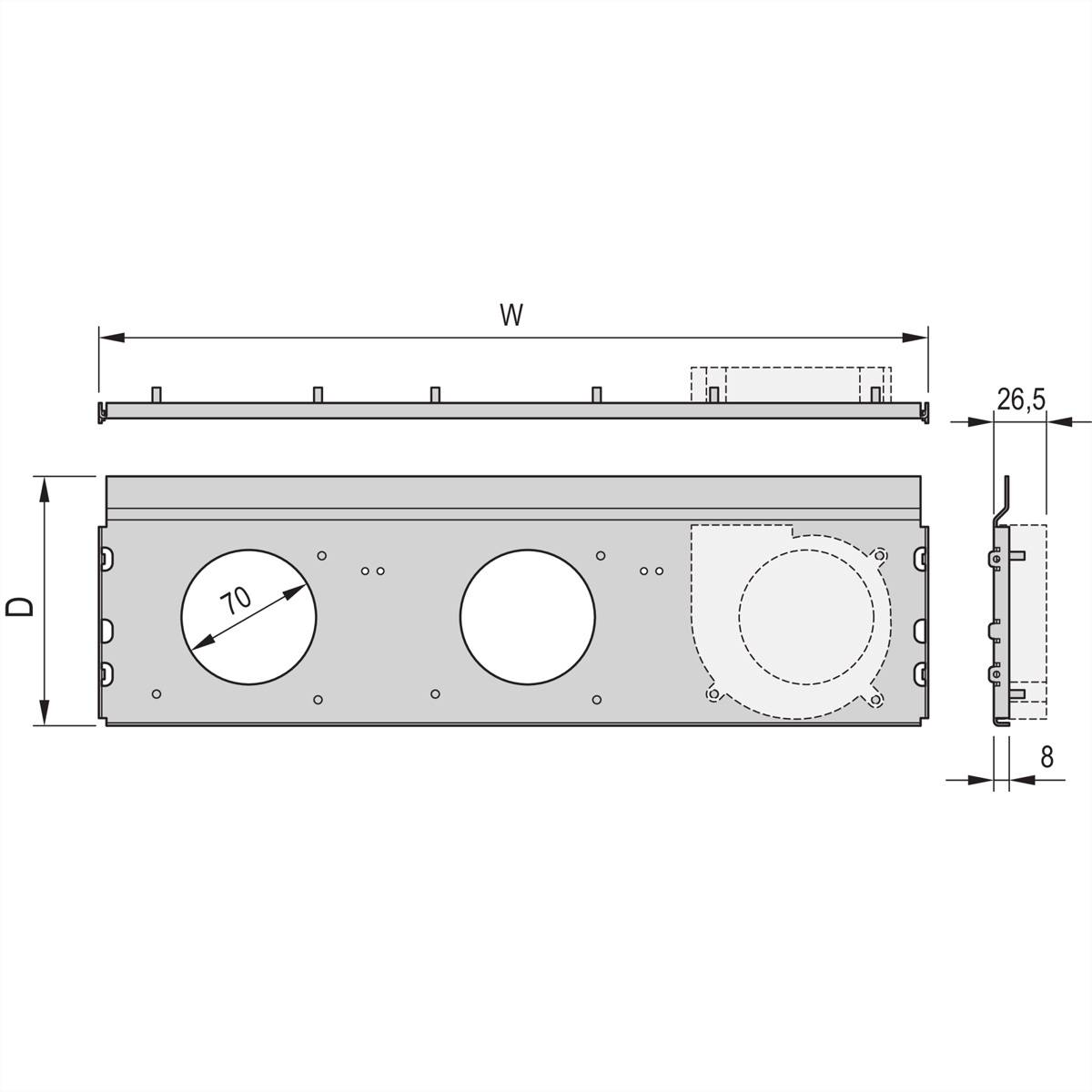 SCHROFF Radiallüftereinheit für ratiopacPRO air - LUEFTERWANNE 84TE 220T KPL. 19 Schränke &amp