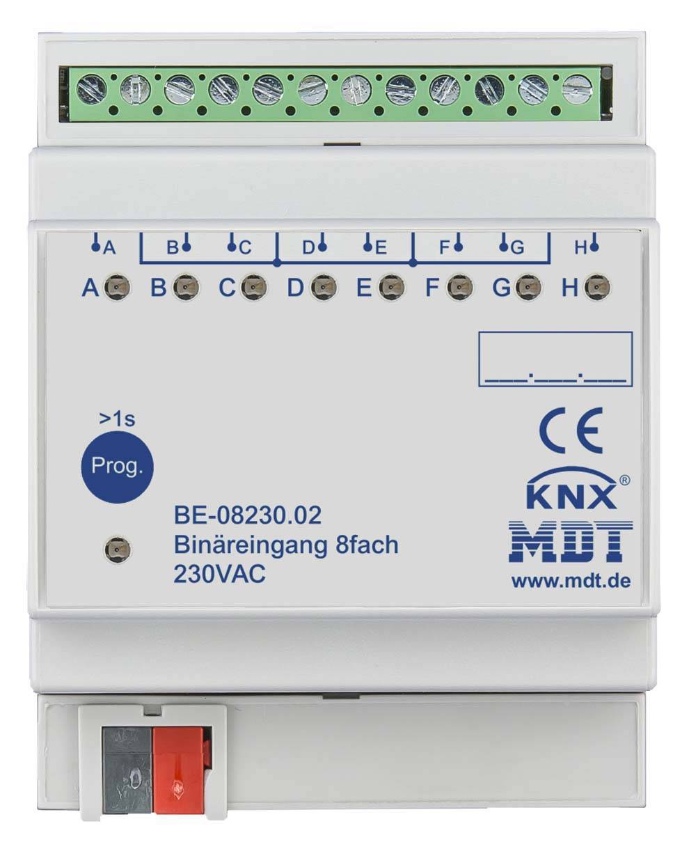 MDT BinÃ¤reingang 8-fach 4TE REG AusfÃ¼hrung 230VAC BE-08230.02 Install.Baumaterial KNX