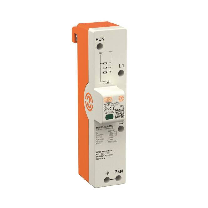 OBO MCF25-NAR-TNC LightningController Rail dreipolig 255V 5096950 Install.Baumaterial