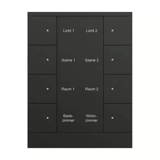 BJ 8f.Bedienelement SB/U8.0.11-885 schwarz matt Install.Baumaterial Schaltermat/Geb.Steu KNX