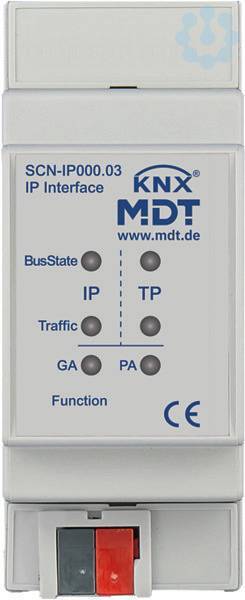 MDT SCN-IP000.03 IP Interface m.Email u.Zeitserverfunktion 2TE REG Install.Baumaterial KNX