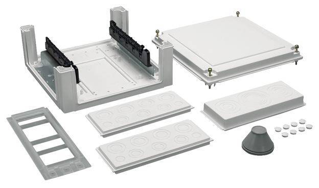 Hager Kabelanschlusskasten U84S4N 324x307x149 IP54 SKII SaS-TrÃ¤ger-40mm Install.Baumaterial