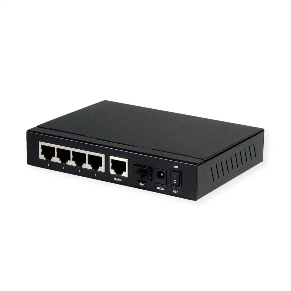 ROLINE Gigabit Ethernet Switch 6 Ports (5x 10/100/1000 + 1x SFP, 4x PoE+) Netzwerk-Switches