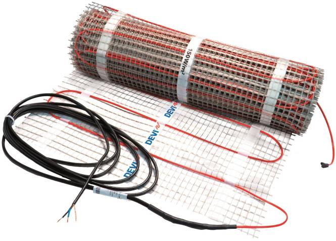 DEVI Dünnbettheizmatte DTIF 140F0447 150W/qm 2,0 qm 0,5 x 4,0 m selbstklebend Haustechnik heizen