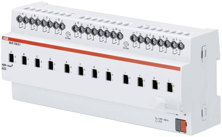 ABB Schaltaktor, 12f, 6A, SA/S12.6.2.1 Man. Install.Baumaterial Schaltermat/Geb.Steu KNX