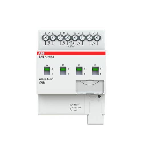 ABB Schaltaktor 4fach 16 A SA/S4.16.5.2 C-Last REG 2CDG110266R0011 Install.Baumaterial KNX