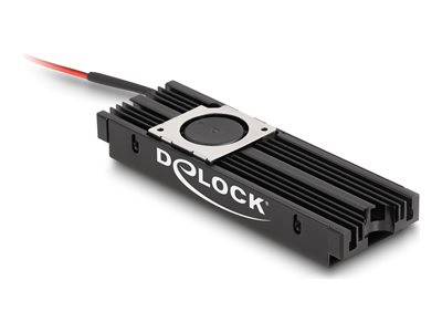 DELOCK Kühlkörper mit Lüfter für M.2 SSD 2280 schwarz Multimedia-Technik Zubehör