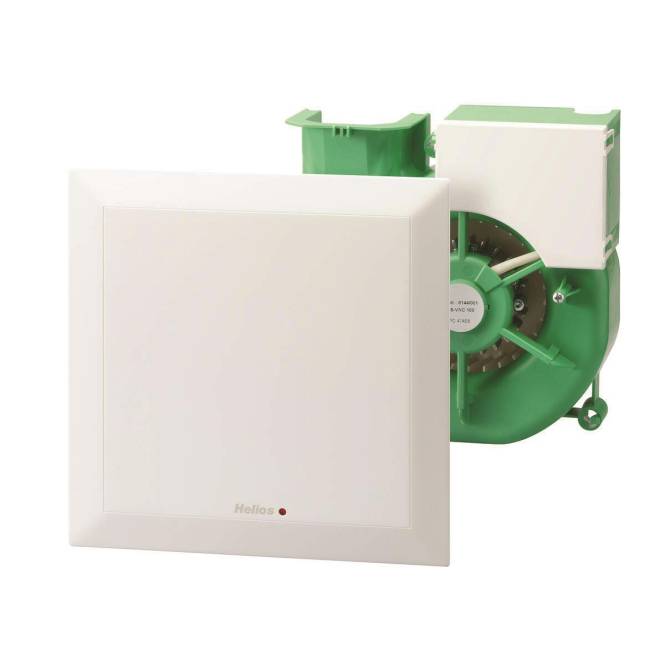 HELI Ventilatoreinsatz mit ELS-VN 100/60 Fassade, Nachlauf und 2 Leistungsstufen Install.Baumaterial