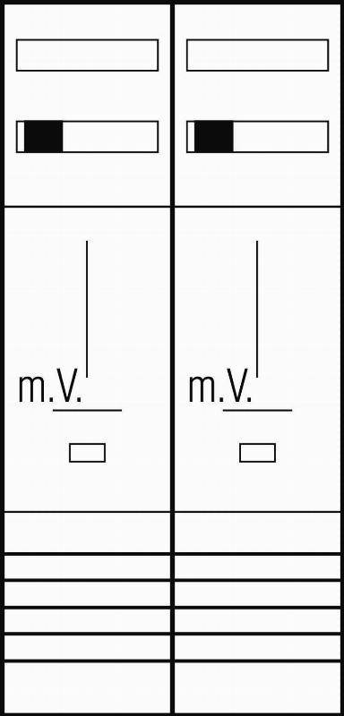 ABN ZÃ¤hlerplatz 3Pkt 2Z Z27120 m.Klemmstein 5p 500x1050mm Install.Baumaterial ZÃ¤hlerschr./Verteilg
