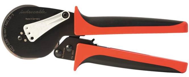 Ein Paar rot und schwarz gefärbte strapazierfähige Metallscheren für industrielle Anwendungen, mit robustem Griff ausgestattet.