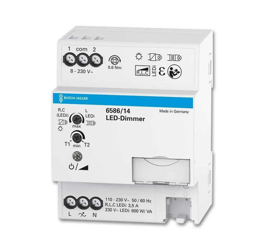 BJ Busch-Dimmer grau 6586/14 Dimmer REG konventionell Install.Baumaterial ZÃ¤hlerschr./Verteilg