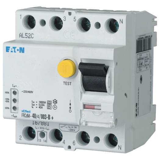 EATON FRCDM-40/4/003-G/B digit. 167893 Allstrom FI-Schalter 40A 4p 30mA Typ B Install.Baumaterial