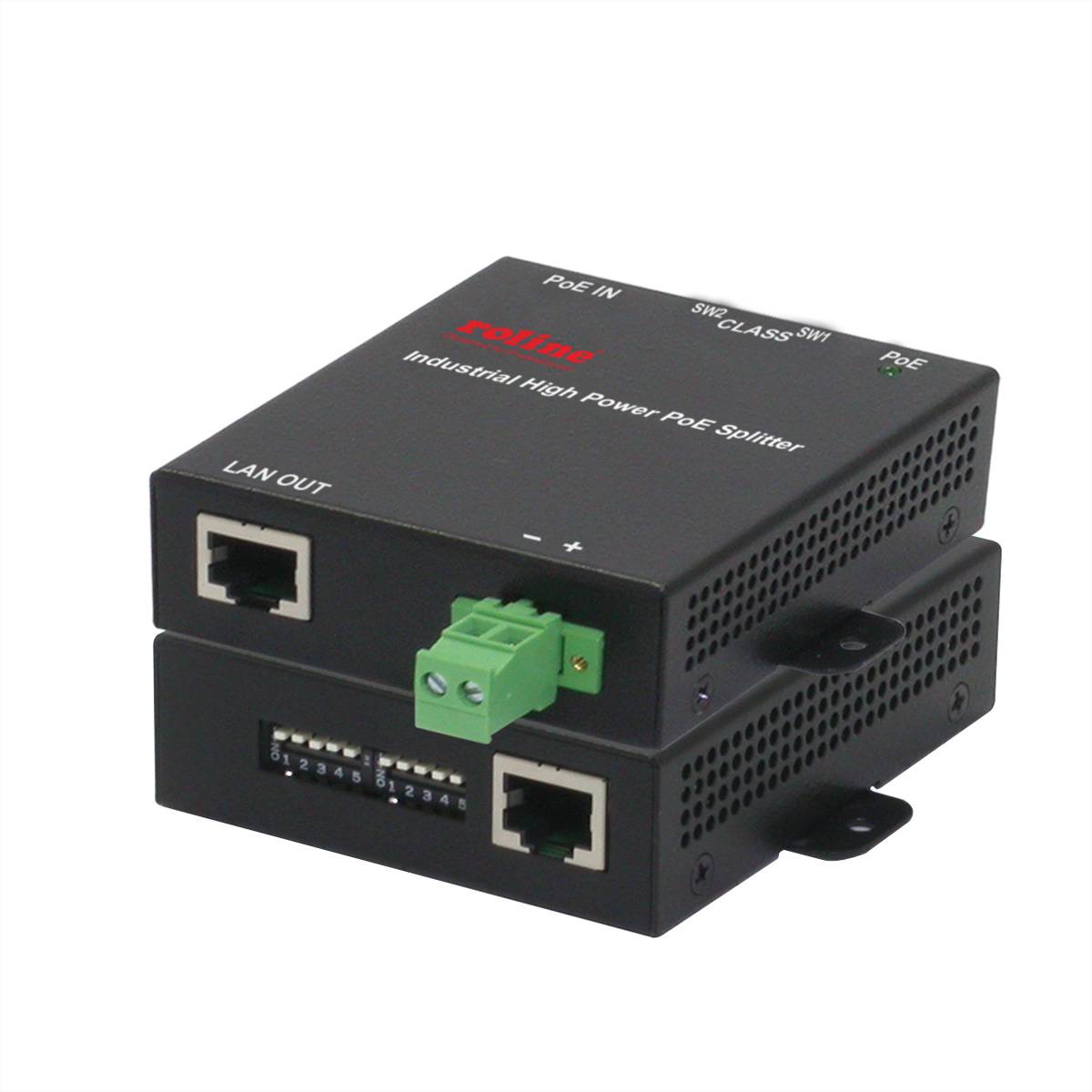 ROLINE High Power PoE++ Splitter, 128W PoE Adapter PoE-Splitter