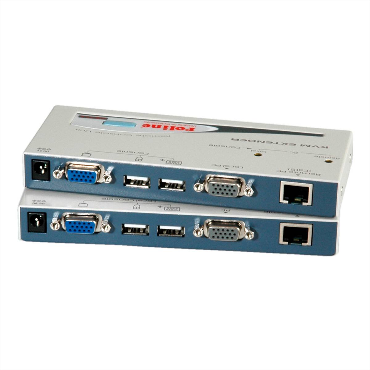 ROLINE Smart KVM Verlängerung über RJ-45, VGA, USB Signalsteuerung KVM