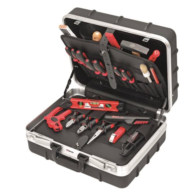 Cimco Lehrlingskoffer Eco 170500 ** Hartschalenkoffer ABS Install.Baumaterial Werkzeug Messgeräte