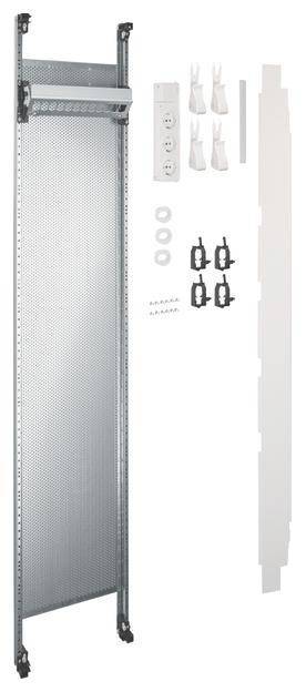 Hager Komplettfeld Multimedia UF51NW universZ 1350mm 1feld o.Patchmodule Install.Baumaterial