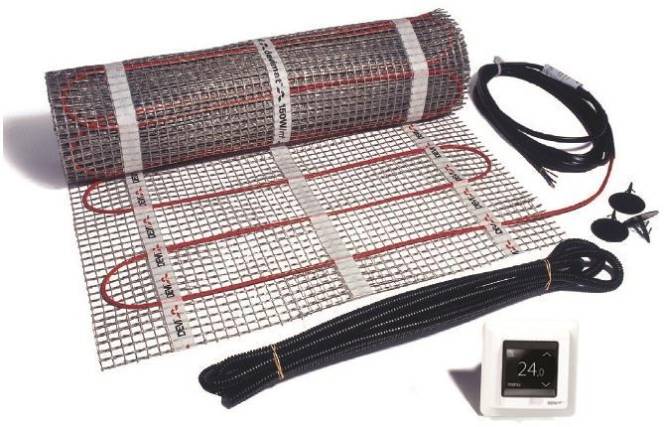 DEVI Dünnbett-Heizmatten Set 140F0820 1-450 W professional DTIF 3,0qm 50x600 Haustechnik Elektrisch