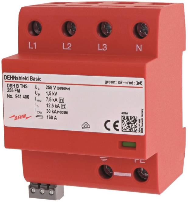 Dehn 941406 DSH B TNS DSH B TNS 255 FM 255 FM Anwendungsopt.Kombiableiter Install.Baumaterial