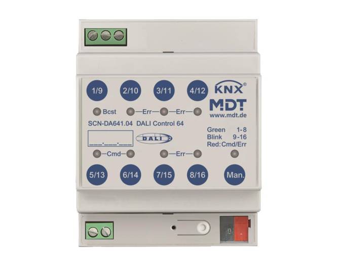 MDT SCN-DA641.04 DALI Control 64 Gateway 4TE REG Install.Baumaterial Schaltermat/Geb.Steu KNX