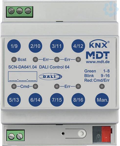 MDT SCN-DA641.04 DALI Control 64 Gateway 4TE REG Install.Baumaterial Schaltermat/Geb.Steu KNX
