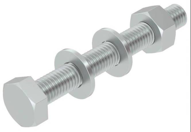 OBO SKS 10x80 F Sechskantschraube Mutter ** Scheiben+Fächerscheibe M10x80 6418250 (Inhalt 1 Stück)